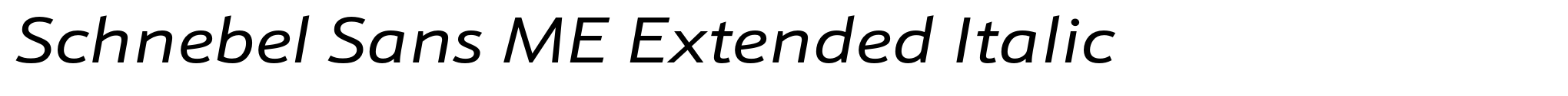 Schnebel Sans ME Extended Italic image
